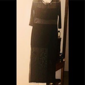 H&M long black w/mesh dress.